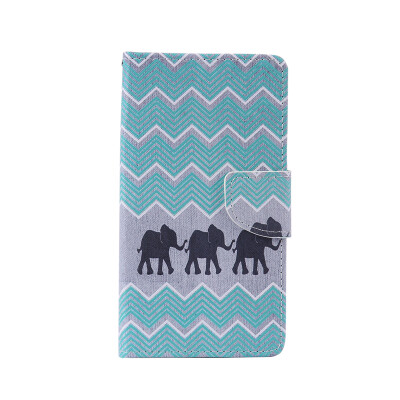 

Elephant Design PU Leather Flip Cover Wallet Card Holder Case for LG LS770