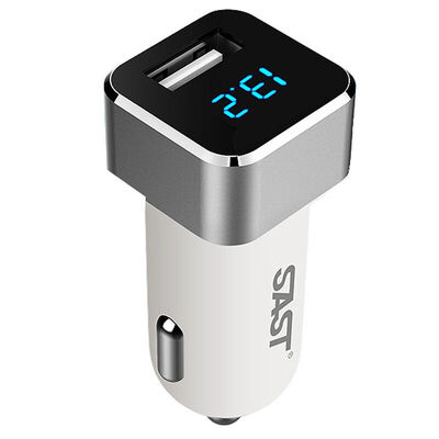 

SAST Car Charger Car Charger AY-T18 Silver 21A Voltage Detection LED Digital Display