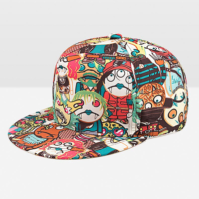 

WISHCLUB Fashionable Outdoor Sports Baseball Cap Monster Villain Cartoon Print Neutral Hip Hop Hat