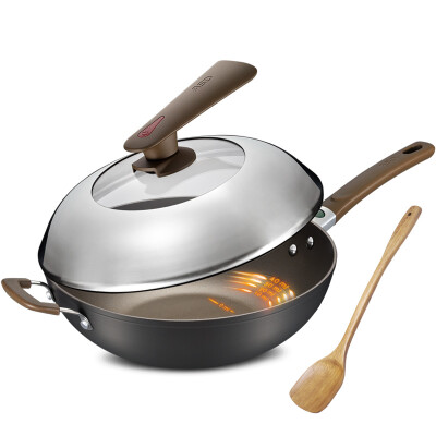 

【Jingdong Supermarket】 Ai Shida 32CM fire dragon eyes new non-stick poly energy can not smoke wok WG8332EHL upgrade technology health non-stick pot