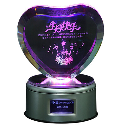 

Rare no worries birthday crystal music box Bluetooth audio creative gifts to send girlfriend girl wife girlfriend friends practical romantic gift