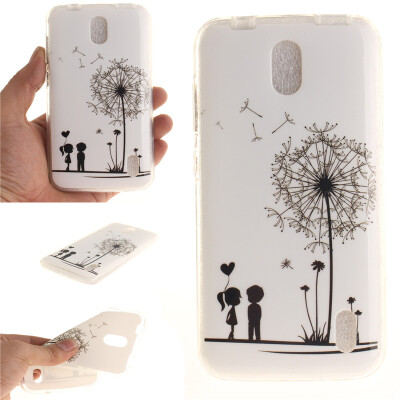 

Lovers&dandelion Pattern Soft Thin TPU Rubber Silicone Gel Case Cover for HUAWEI Y625