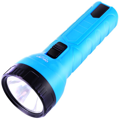 

DELI Portable LED Rechargeable Flashlight blue or orange