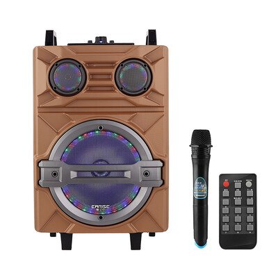 

Yalan Shi EARISE V50 waterproof LED lights with Bluetooth outdoor portable speakers wireless remote control microphone loudspeaker high-power square dance rod audio black