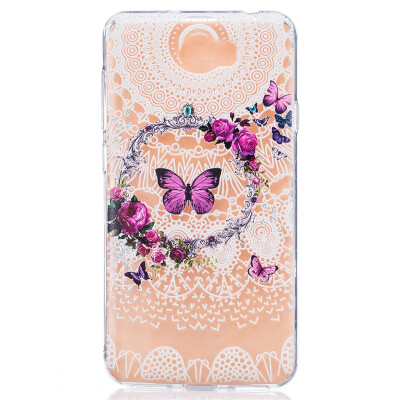 

Pattern Butterfly Dress girl Pattern Soft Thin TPU Rubber Silicone Gel Case Cover for HUAWEI Y5 II