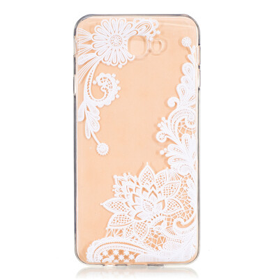 

Lace flowers Pattern Soft Thin TPU Rubber Silicone Gel Case Cover for SAMSUNG Galaxy J7 Prime