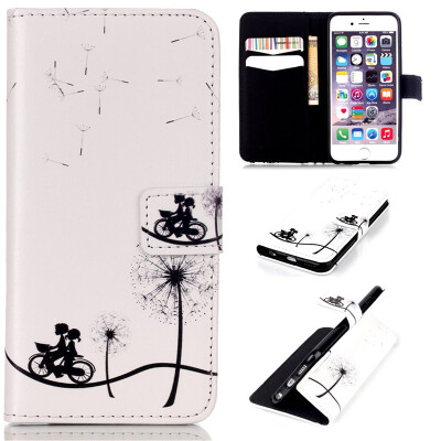 

Bike and dandelion Design PU Leather Flip Cover Wallet Card Holder Case for IPHONE 6 Plus/6S Plus