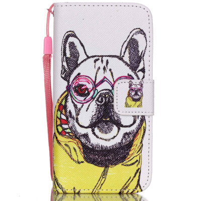 

Cute Dog Design PU Leather Flip Cover Wallet Card Holder Case for IPHONE 5C