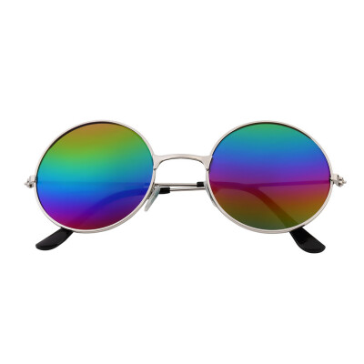 

Women Men Good Quality Colorful Mirror lens Round Glasses Sunglasses Vintage