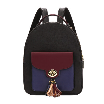 

Excellent ha howru fashion hit color shoulder bag Korean version of the backpack tassel pendant 6EL09002 black