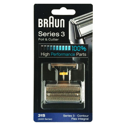 

Braun 31S 5000 series Foil & Cutter Replacement Silver Color Contour Flex XP Integral Shaver 5775 5875 5877 5895 6520 5000