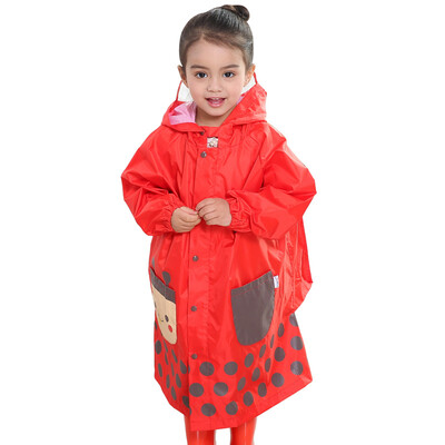 

Hugmii children raincoat breathable windproof student poncho boy boy girl with book bag bee l