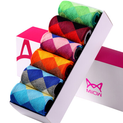 

Cat man MiiOW socks men&39s diamond-shaped movement in the tube socks men mixed color 6 pairs