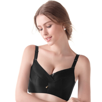 

QIANNAIMEI Seamless Thickening No Steel Lap Underwear Gathering Adjustable Tube Crossover Simple Concise Bra