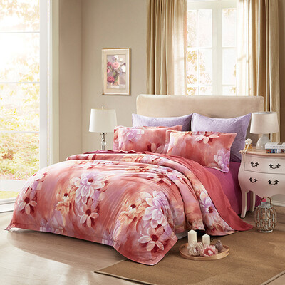 

LUOLAI brushed cotton print bed set/bed kit (duvet cover/bed sheet/pillowcase)