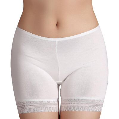 

Arctic velvet sexy safety pants anti-emissive pants comfortable lace leggings flat angle ladies underwear white