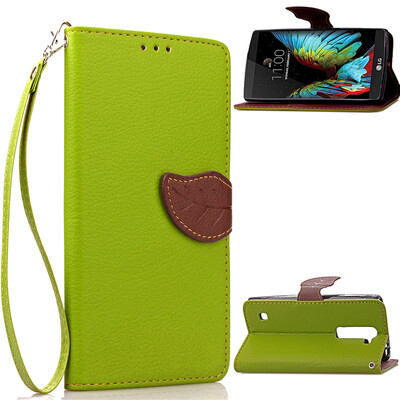 

Green Design PU Leather Flip Cover Wallet Card Holder Case for LG K10
