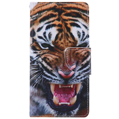 

Tiger Design PU Leather Flip Cover Wallet Card Holder Case for SONY M2