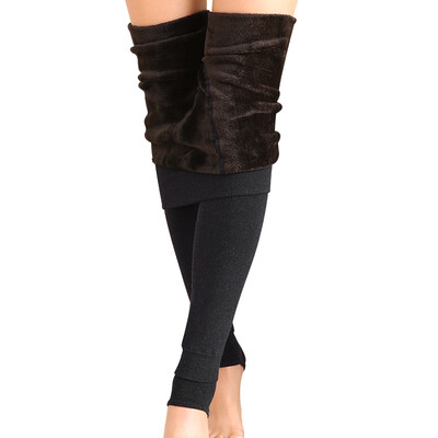 

Heng Yuanxiang leggings women autumn&winter thick plus velvet waist down pants pants wear ultra-high waist one pants ladies warm pants CI130304 purple all