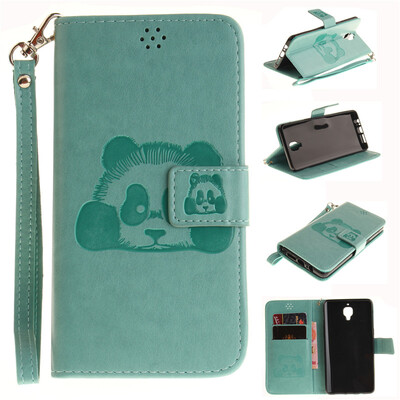 

Green Panda Style Embossing Classic Flip Cover with Stand Function and Credit Card Slot for OnePlus 3