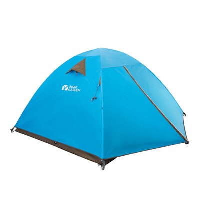 

Pastoral flute travel camping camping wind&rain breathable three seasons 3 double tents QR3 EXZ1529001 blue