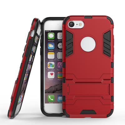 

Красный Slim Robot Armor Kickstand Ударопрочный жесткий корпус из прочной резины для IPHONE 7