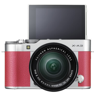 

Fuji (FUJIFILM) X-A3 XC16-50mm розовая красная микроэлектрическая машина 24,2 миллиона пикселей 180-градусный сенсорный экран XA3 WIFI пульт дистанционного управления USB-зарядка
