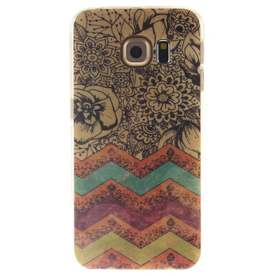 

Wave flower Pattern Soft Thin TPU Rubber Silicone Gel Case Cover for SAMSUNG GALAXY S6 Edge