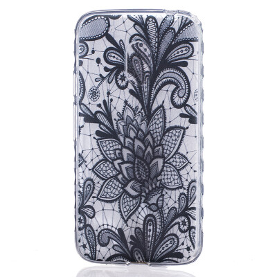 

Black Rose Pattern Soft Thin TPU Rubber Silicone Gel Case Cover for Moto G4/G4 Plus