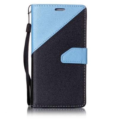 

Black + blue Design PU Leather Wallet Case Classic Flip Cover with Stand Function and Credit Card Slot for Samsung Galaxy S5