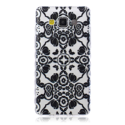 

Black flowers Pattern Soft Thin TPU Rubber Silicone Gel Case Cover for SAMSUNG GALAXY A5