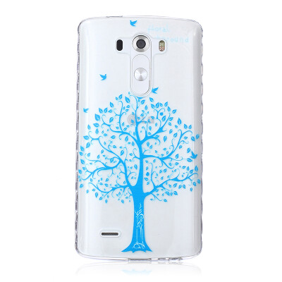 

Blue tree Pattern Soft Thin TPU Rubber Silicone Gel Case Cover for LG G3