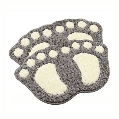 

Suarte 2 loaded cute ankle super soft mat bathroom bathroom door mat anti-slip mat soft absorbent machine washable 40 60cm gray