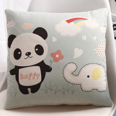 

Jiuzhou deer textile cartoon style underwear pillows beds cushions backs sofa cushions office cushions car waist lumbar cushion core containing a small monster 45x45cm