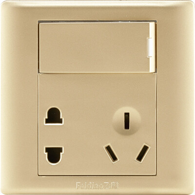 

Feidiao (feidiao) switch socket panel four open single control four open single power supply wall switch panel 86 type A3 champagne gold