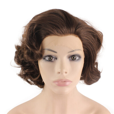 

Iwona Synthetic Hair Lace Front Short Curly Brown Mix Wig