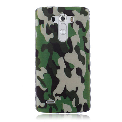 

Camouflage Pattern Soft Thin TPU Rubber Silicone Gel Case Cover for LG G3