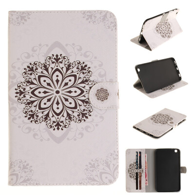 

Datura flowers Style Embossing Classic Flip Cover with Stand Function and Credit Card Slot for SAMSUNG GALAXY Tab 3 8.0 T310