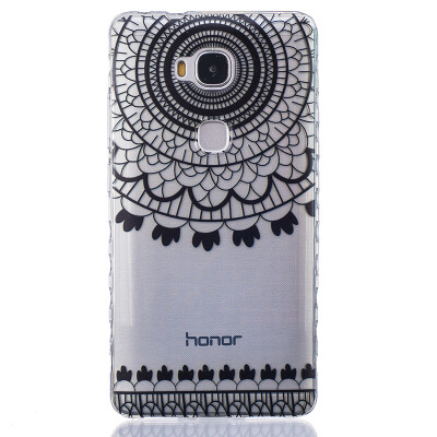 

Black wind chimes Pattern Soft Thin TPU Rubber Silicone Gel Case Cover for HUAWEI Honor 5X