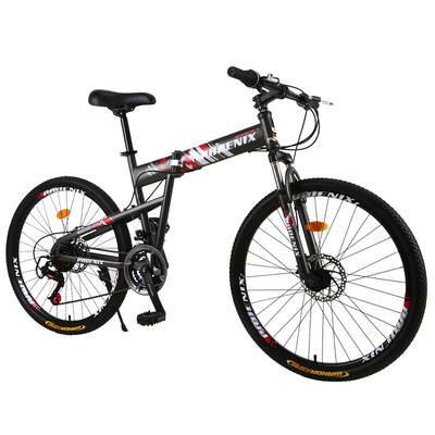 

Phoenix 26 inches mountain bike 27 speed folding shock-absorbing bicycle men&women student bike