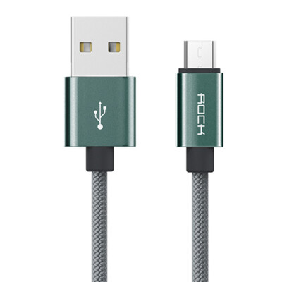 

ROCK Micro USB cable for charging&data transfer18 m deep green