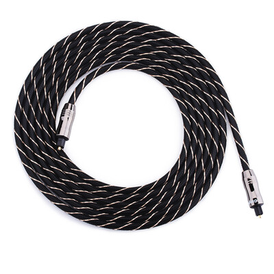 

(Cinyobo) fever digital optical fiber audio interface SPDIF / TOSLINK interface connector TV audio amplifier fiber gold 5 meters