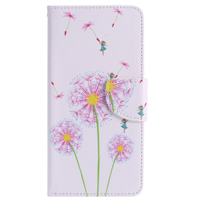 

Pink Dandelion Design PU Leather Flip Cover Wallet Card Holder Case for SAMSUNG J7Prime