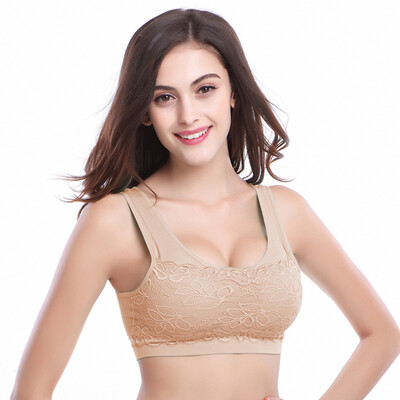 

Yu Zhaolin Seamless Lanched Lace Sports Bra Sleeping Comfort No Bracers Underwear Yoga Running Vest Bust Color L