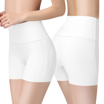

The United States&Ya Ting 2 high waist ice silk safety pants ladies underwear a seamless cotton crotch underwear female white white XL code