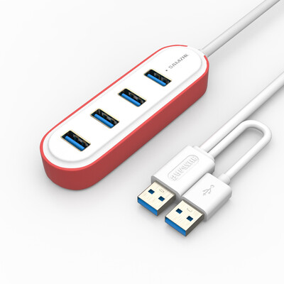 

Shanze (SAMZHE) JXQ-C05 USB-сплиттер USB3.0 высокоскоростное расширение выдающейся моды 4 HUB-концентратор настольный компьютер ноутбук перетащить четыре 30 см красный