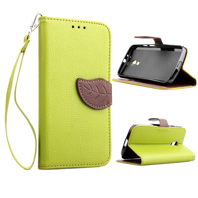 

Green Design PU Leather Flip Cover Wallet Card Holder Case for Moto G2/G LTE/XT1079
