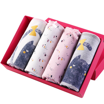 

Кошка (MiiOW) [4] женское нижнее белье женская сексуальная нижняя талия трусы мультфильм принт женская молодежь нижнее белье L