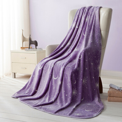 

Sleeping treasure somerelle blanket flannel blanket purple purple 180 200cm