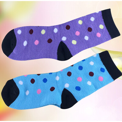 

6-Pairs Women's Soft Warm Fuzzy Round Spot Socks fit for Women and Girls